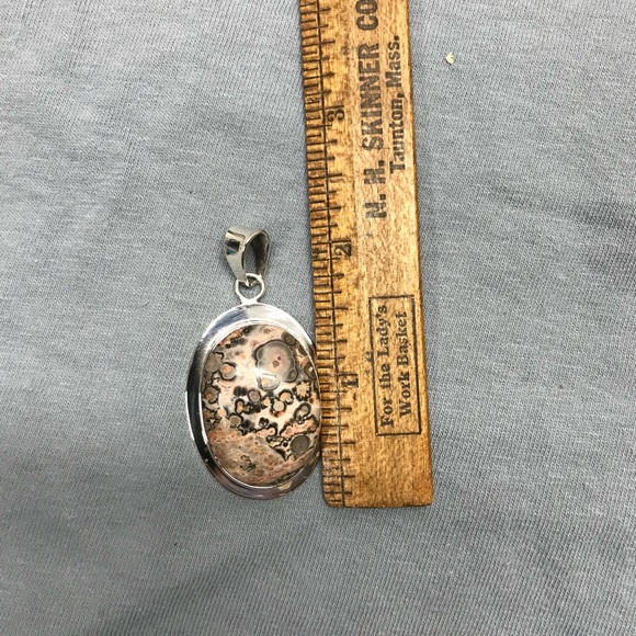 Vintage RARE Taxco Leopard Jasper Sterling 925 Pendant - Picture 12 of 12
